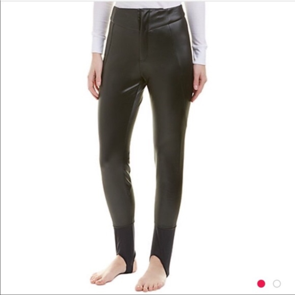 Spyder Painted-on Fleece Faux Leather Leggings